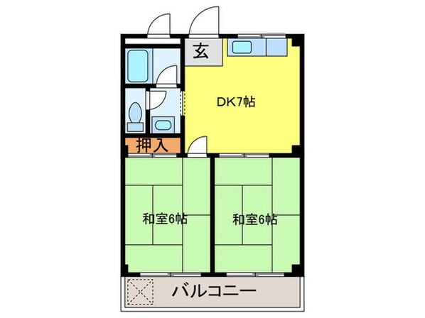 コーポグリーンヒルズの物件間取画像